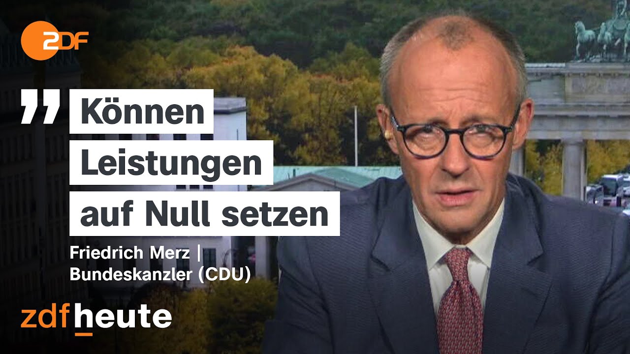 Strengere Sanktionen: Kanzler Merz verteidigt B&uuml;rgergeld-Reform | heute journal