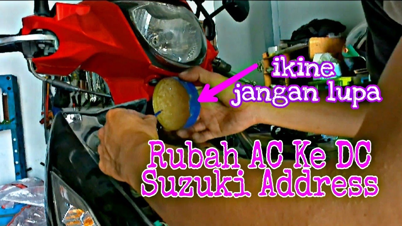 cara simpel merubah arus AC ke DC Suzuki address
