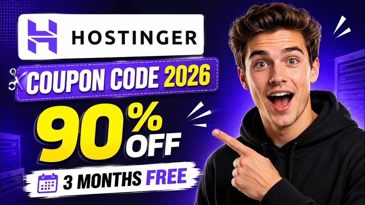 Hostinger Coupon Code 2026 🔥 Get 90% OFF + 3 Months FREE (Limited Time)