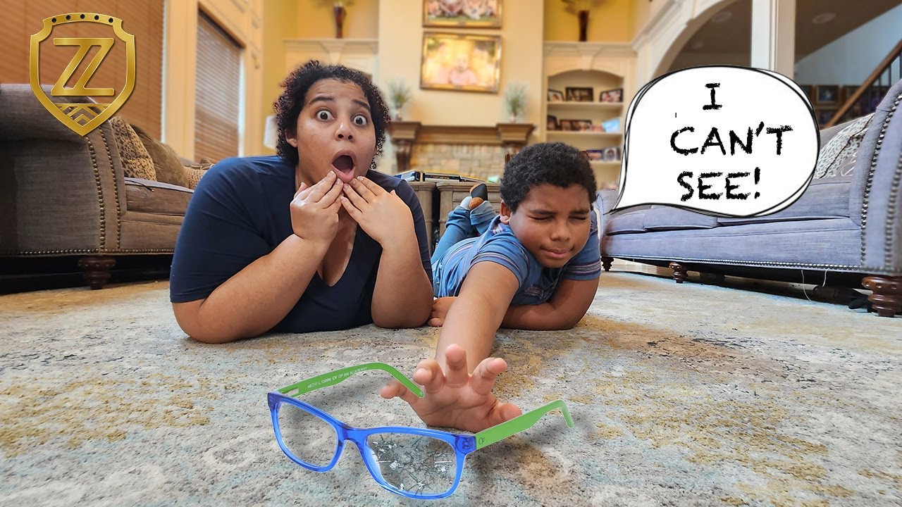 Boy BREAKS His GLASSES & He Can’t SEE Anything!