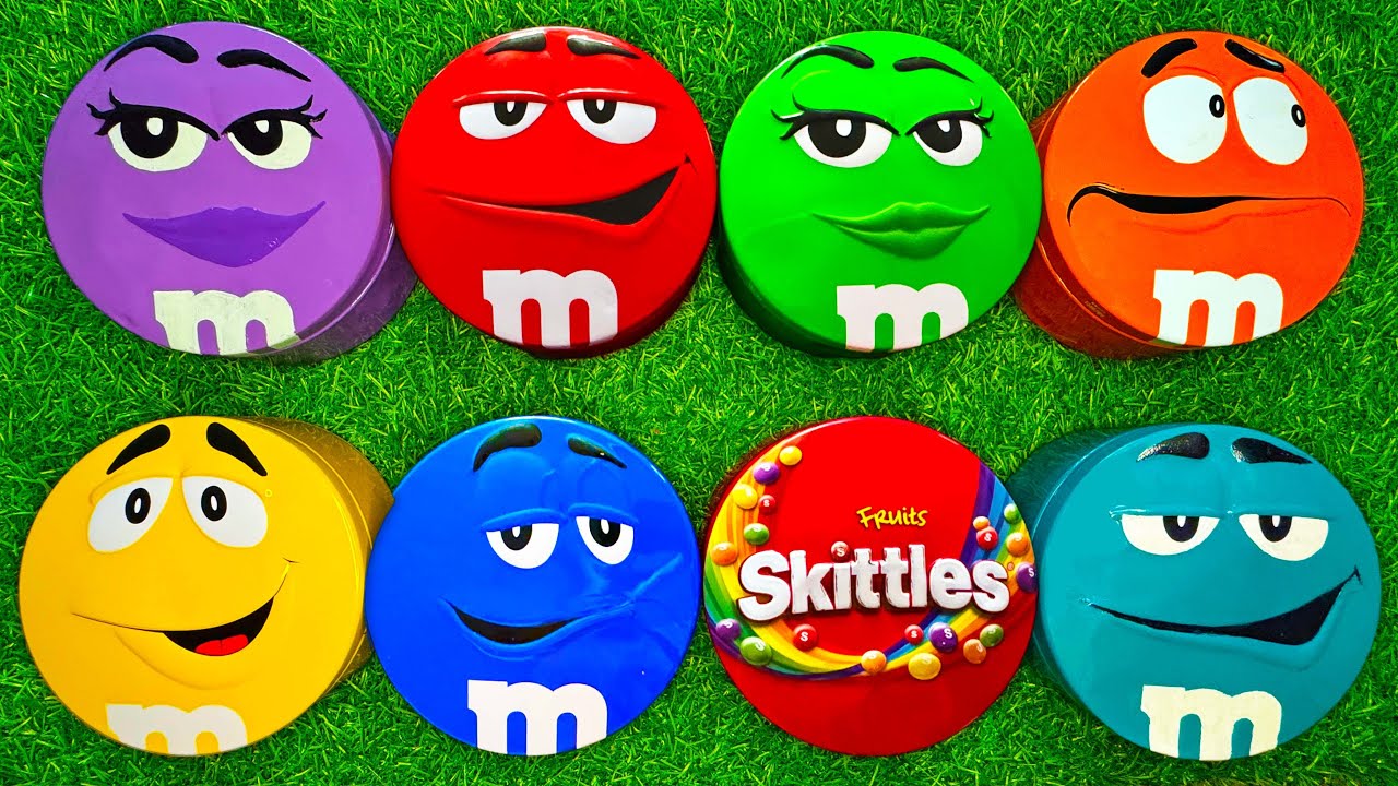 Satisfying Video | Unpacking Vibrant Skittles and Sweet M&M'S Candy From Mystery Tins ASMR