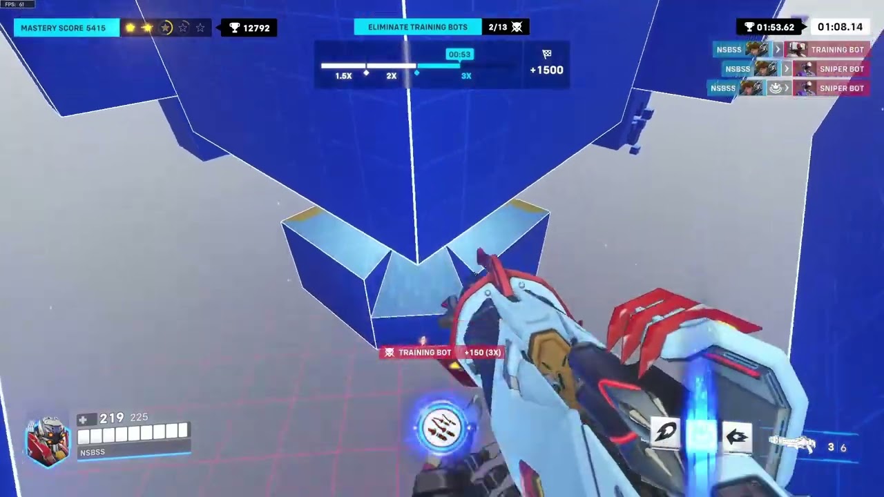Pharah Hero Mastery Veteran 5 Stars. 13k Score
