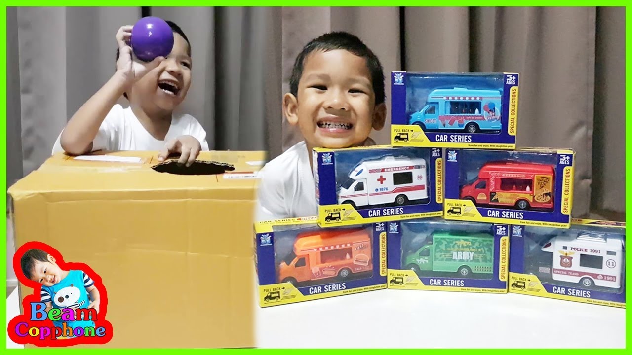 น้องบีม | รีวิวของเล่น EP104 | รถเหล็กไดคาสในกล่องกระดาษ Toys