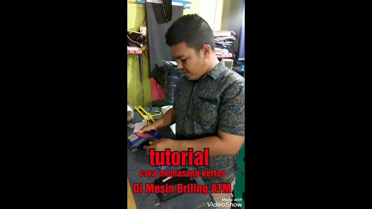 Tutorial cara memasang kertas prin mesin Briling ATM / Cara nya sangat simpel cuma 2 menit