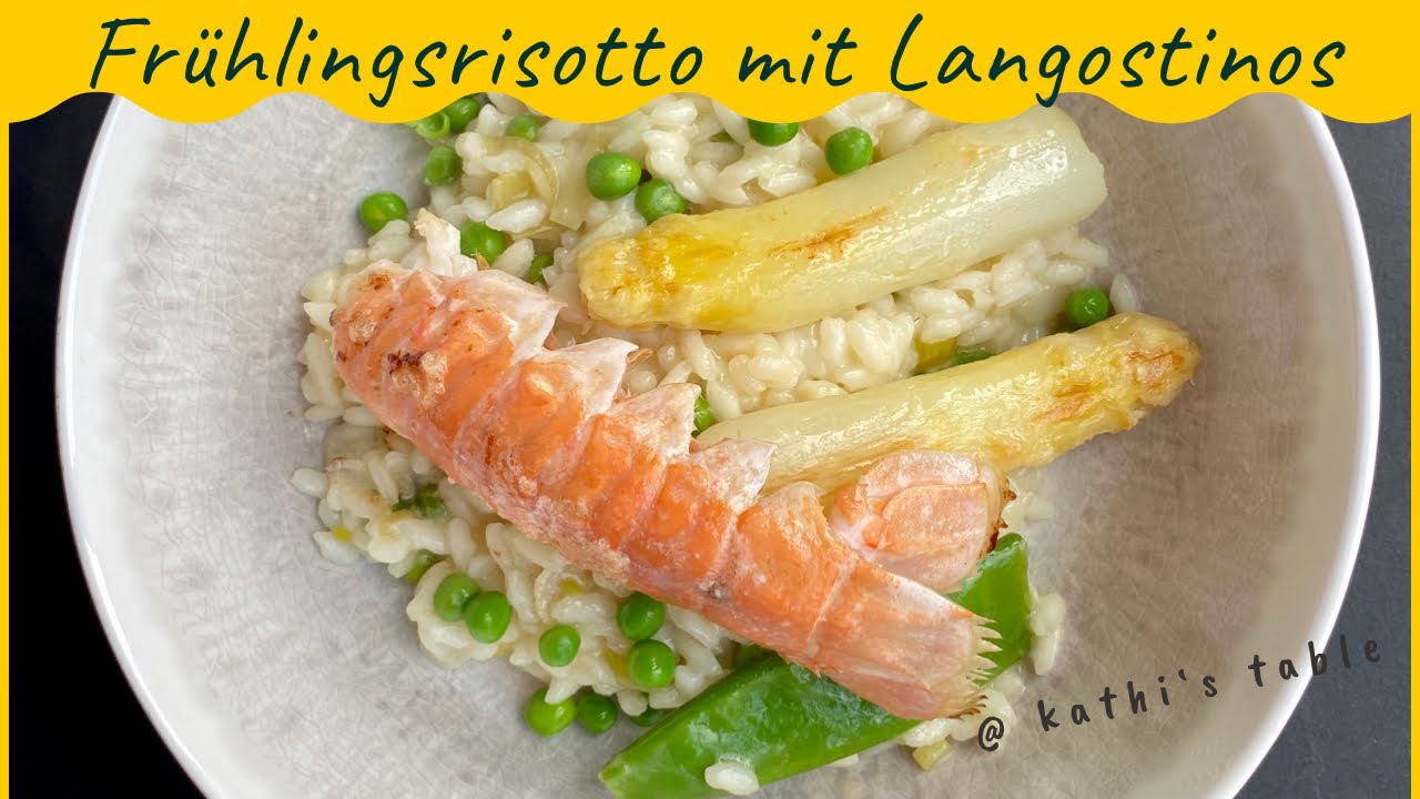 Raffiniertes frühlings Risotto mit Langostinos und Spargel / @ kathi’s table