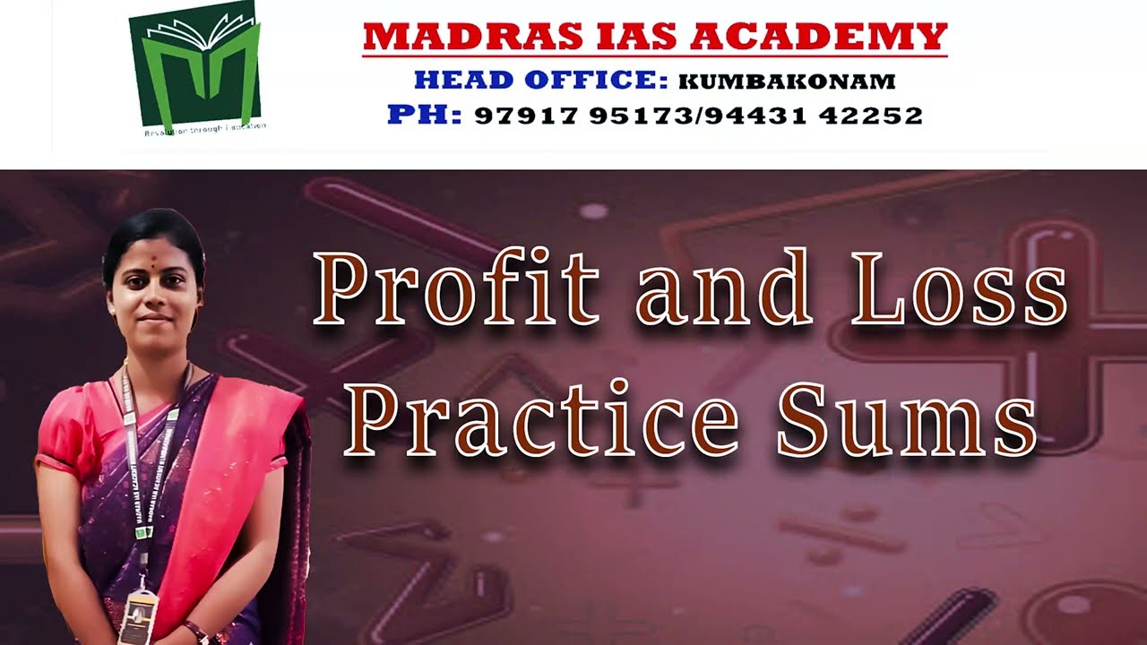 Profit and loss Basic to Moderate #si #tnpscstudy #tnusrb #sbiclerk 