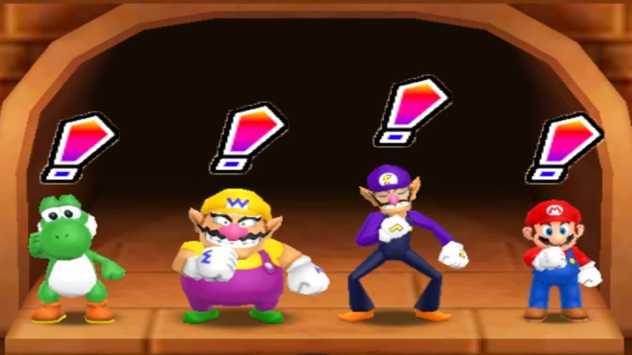 Mario Party: Island Tour Minigames - Yoshi vs Wario vs Waluigi vs Mario (Master Cpu)
