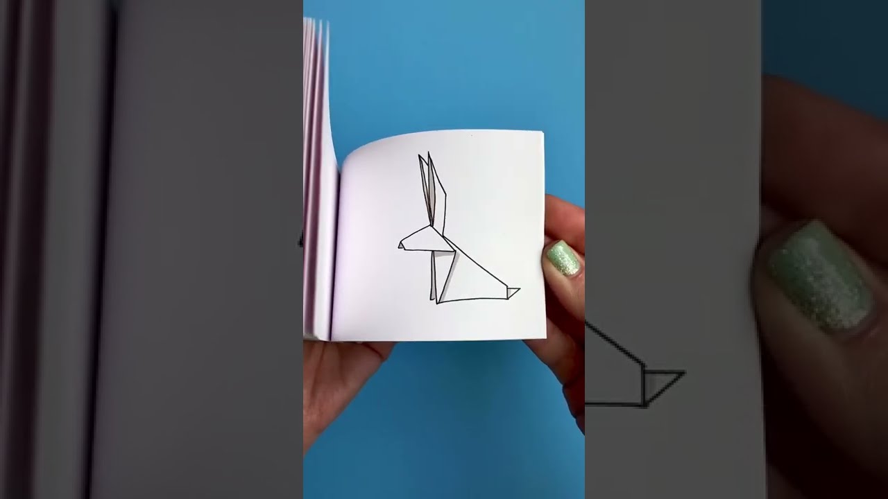 I was trying to finish this #origami rabbit #flipbook before Easter 🐇 #shorts