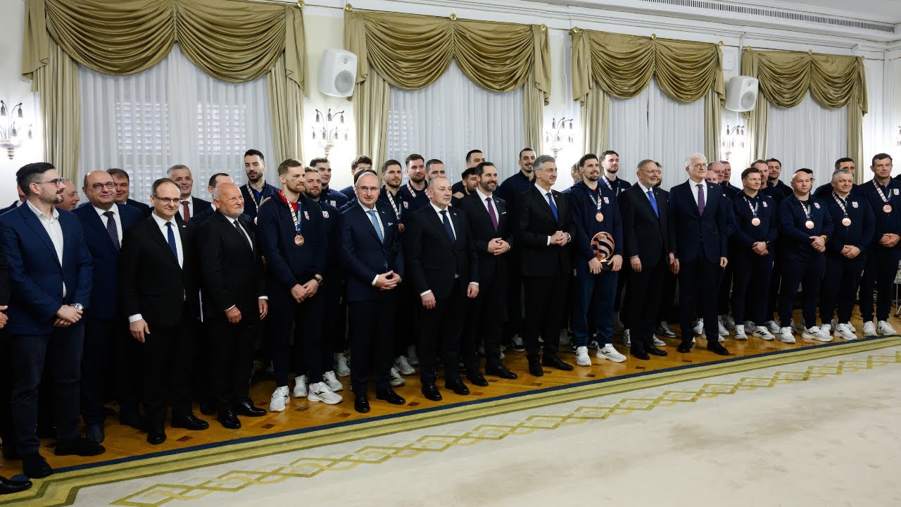 Predsjednik Vlade Plenković s izaslanstvom Hrvatskog rukometnog saveza (2.2.2026.)