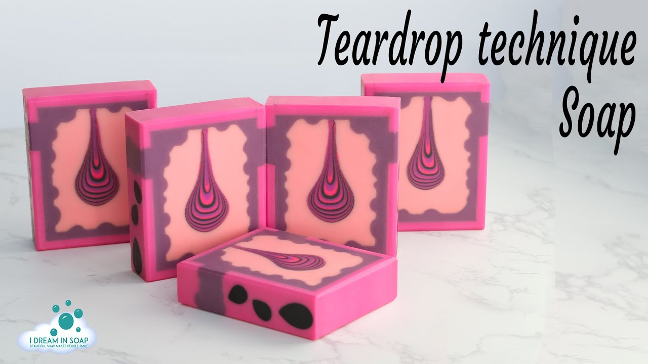 💧💧Soap Challenge Club: Teardrop Technique For Cold Process Soap Making💧💧