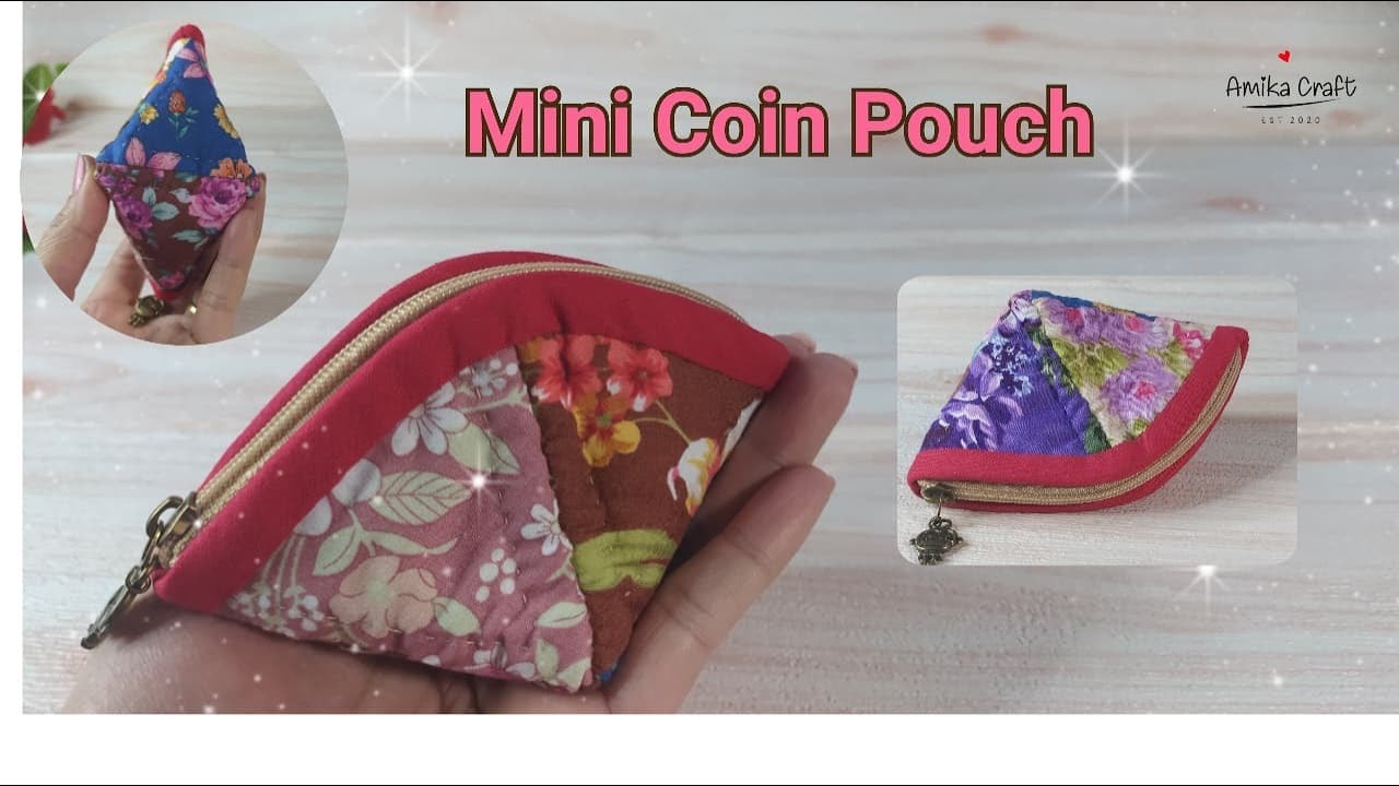 DIY Mini Coin Pouch/DIY MINI POUCH BAG/Sewing Gift Ideas/Coin Purse Earphone Pouch Tutorial
