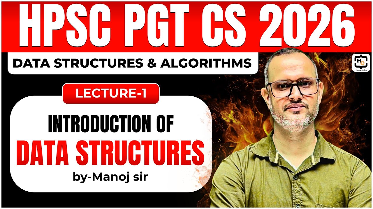 1. HPSC PGT Computer Science | DSA Series Day 1 | Introduction Live