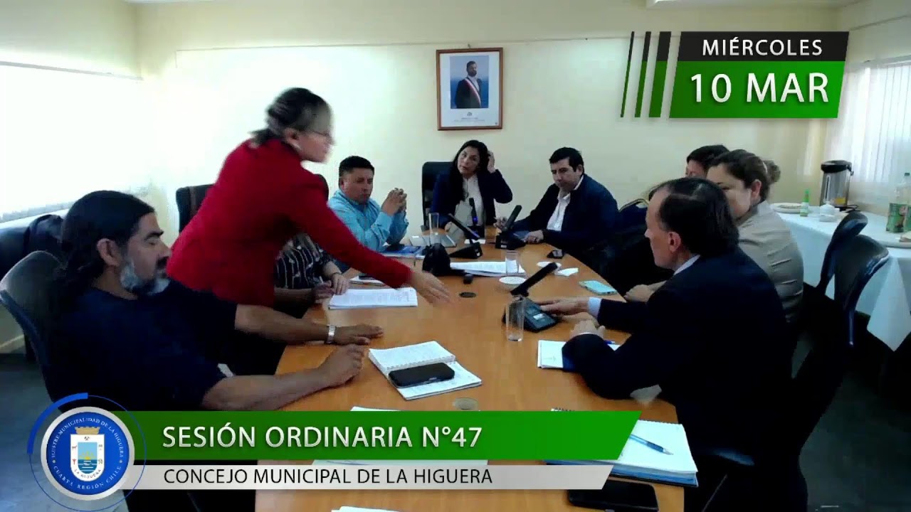 Concejo Municipal Sesión  ordinaria N° 47 - Municipalidad de La Higuera.