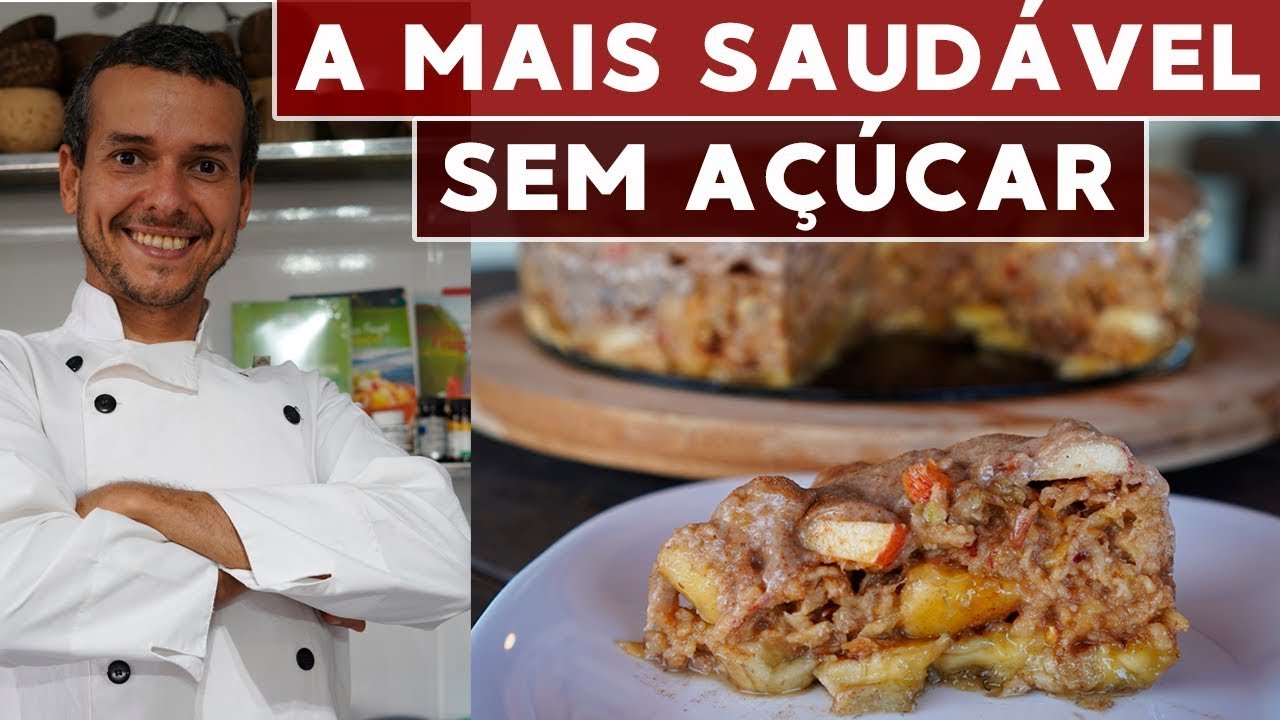 DELÍCIA DE BOLO DE MAÇA CRUDIVORO VEGANO SEM AÇÚCAR COMA À VONTADE!