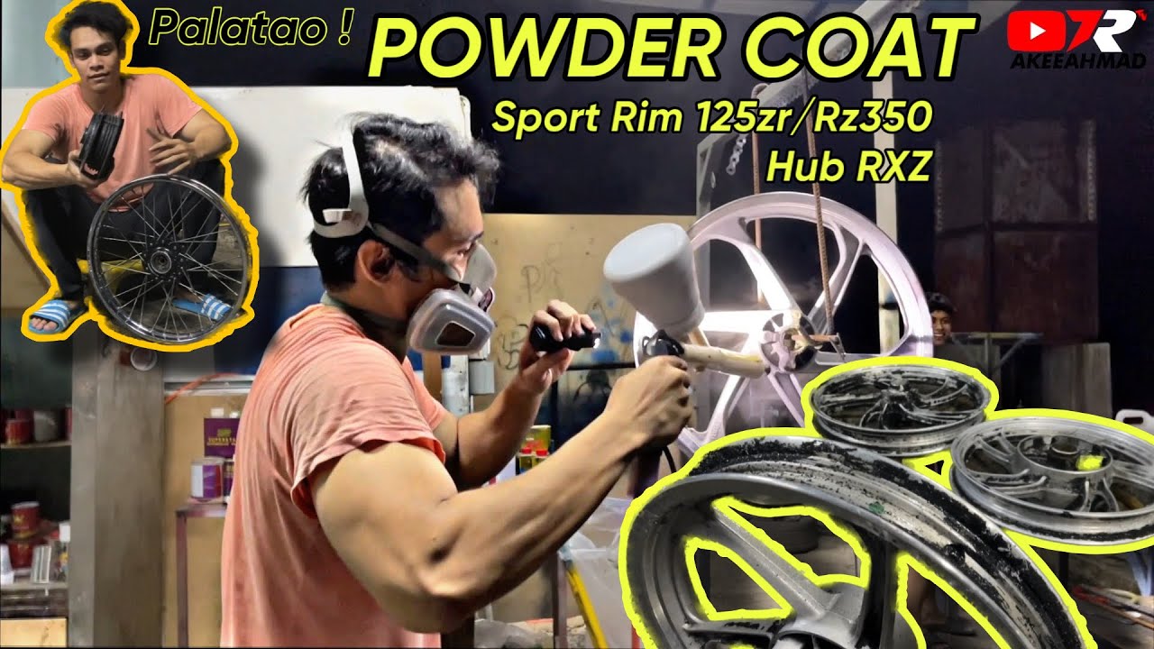 Powder Coating Murah Cantik ke ? Powder Sport Rim 125ZR dan Hub RXZ