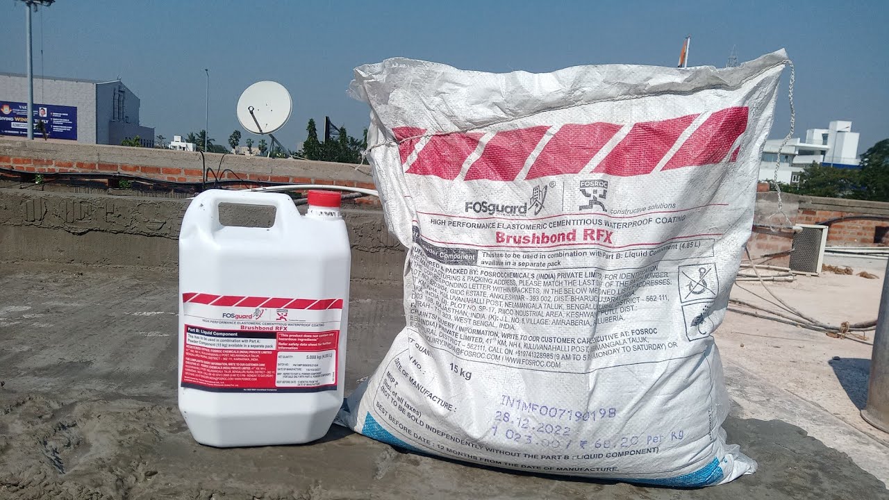 FOSROC Brushbond RFX Water Proofing work on Terrace area at IMU Chennai campus