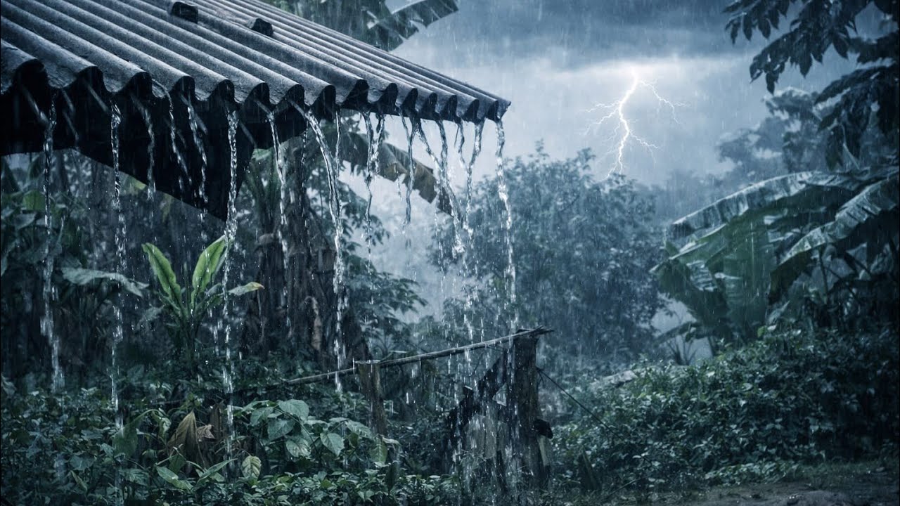 🌧️ Звуки сильного дождя для глубокого сна | Быстро засыпайте и спите крепко всю ночь