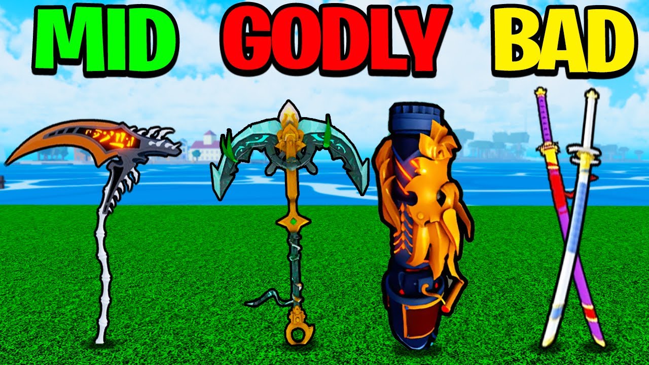 Рейтинг всех видов оружия от худшего к лучшему в игре Blox Fruits!