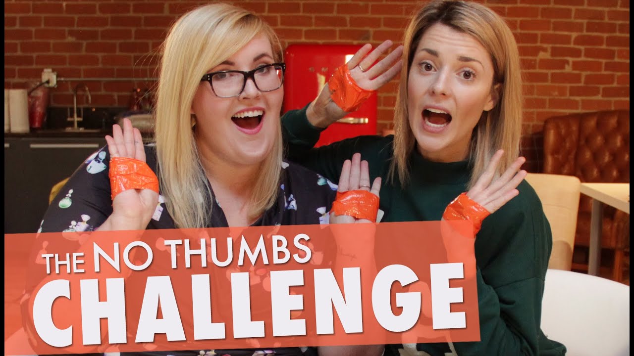 NO THUMBS CHALLENGE w/ MEGHAN TONJES // Grace Helbig