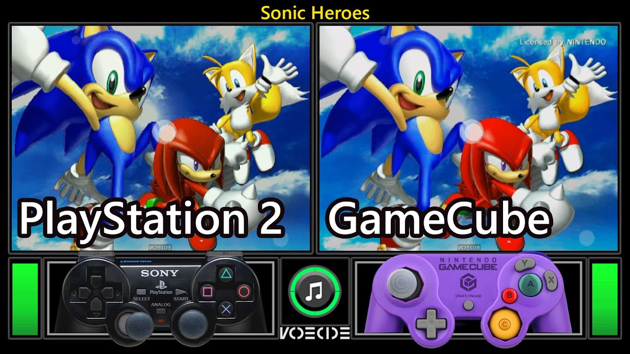 Sonic Heroes (PlayStation 2 vs GameCube) Real Hardware Comparison