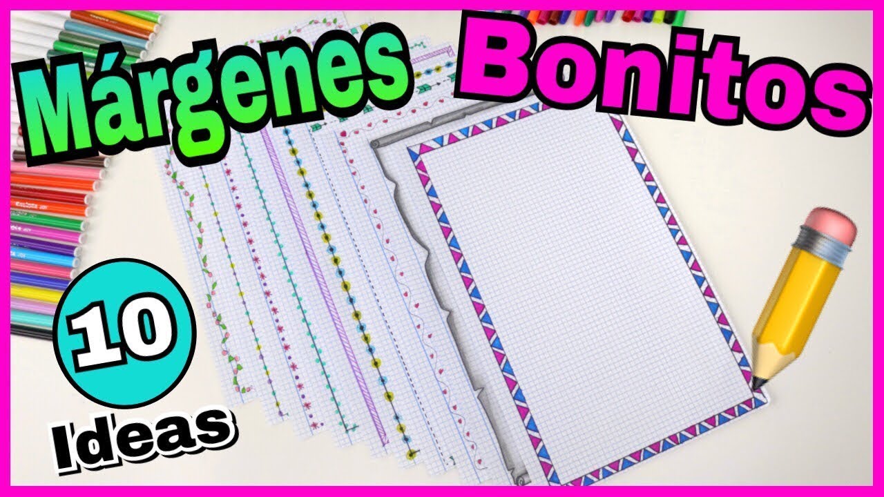 MÁRGENES para CUADERNOS | Bordes y Recuadros muy Bonitos | NatyGloss