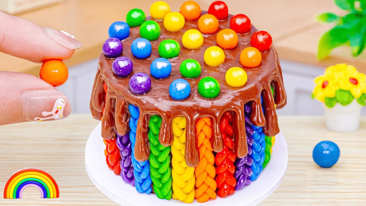 💞Rainbow Ice Cream Ideas🌈How To Make Satisfying Miniature Colorful Buttercream Cake🍫HT Mini Cakes