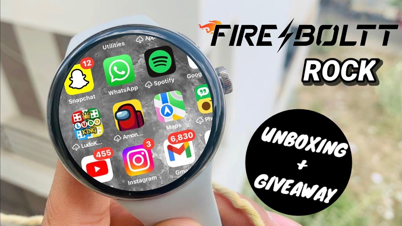 Fire⚡️boltt Rock Smartwatch Unboxing & Review + Giveaway 🔥 | Best Smart Watch 💯| Flipkart Sale