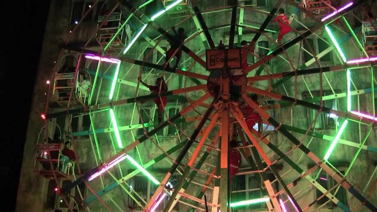 Amazing Ferris wheel in Yangon, Myanmar (Burma)