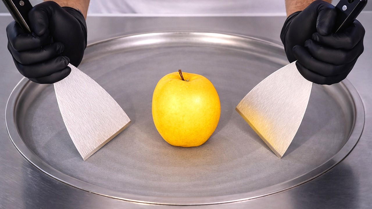 Golden Apple - Ice Cream Rolls | ASMR