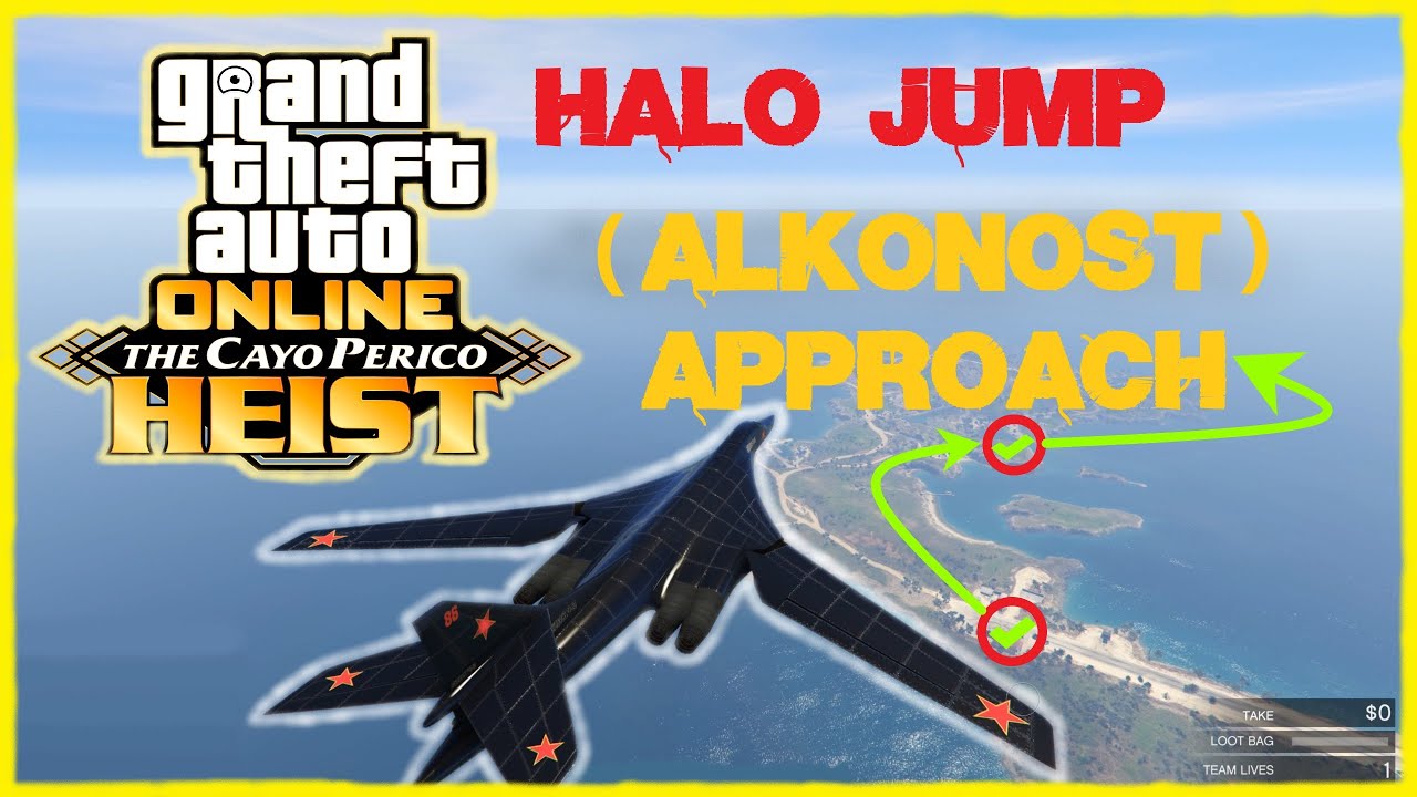 GTA 5 Online: Cayo Perico Heist Solo Guide | Halo Jump - Alkonost Approach | 4K 60FPS