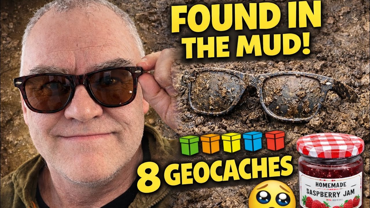 Mud Covered Sunglasses Find! | 8 Geocaches Found | The Hoard Hunters Adventure In Nottinghamshire