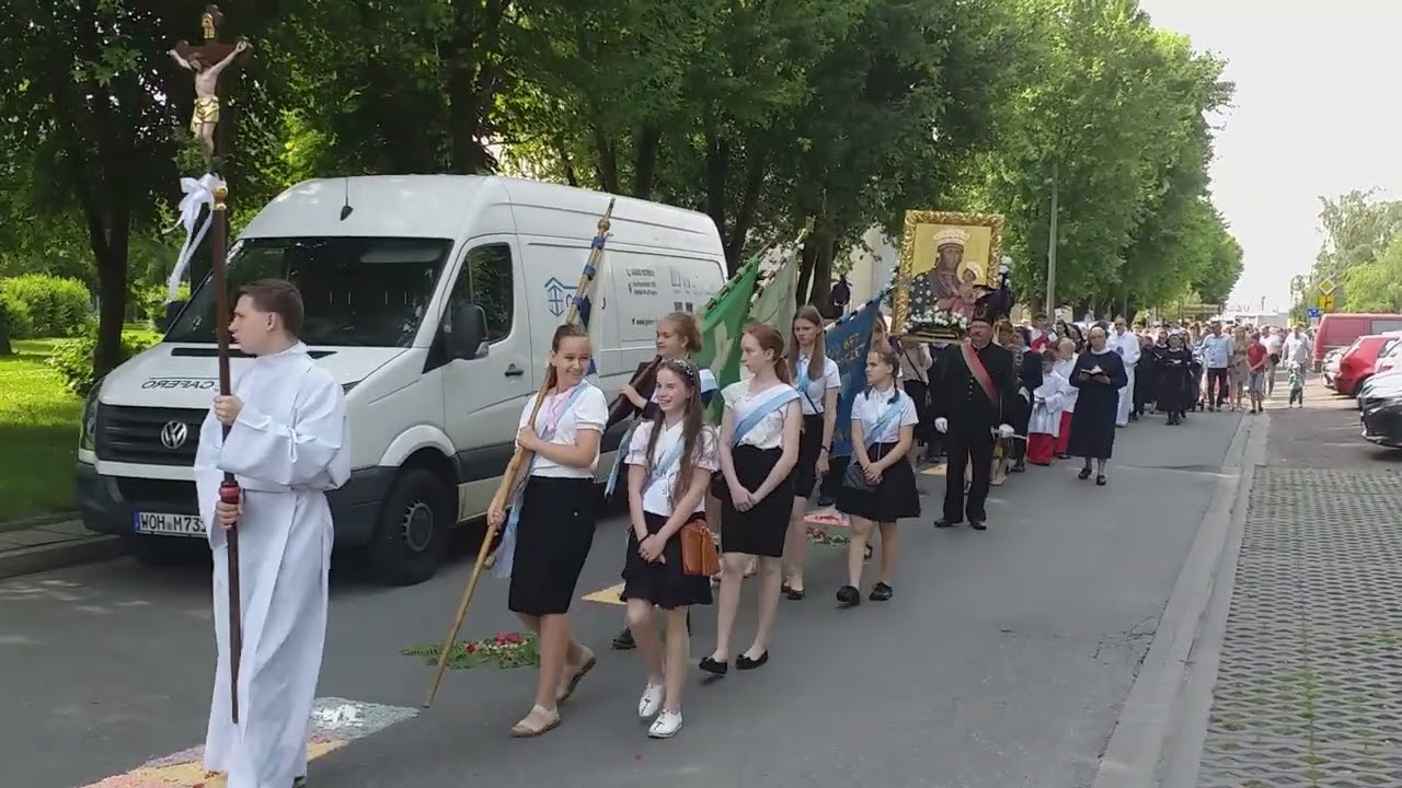 Racibórz - procesja Bożego Ciała w parafii Matki Bożej, fot. Jan Ptak