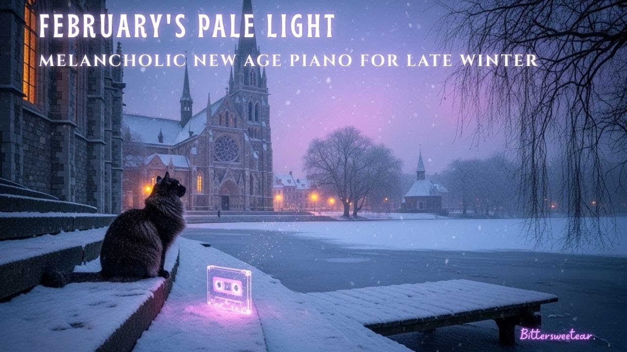 February's Pale Light ❄️🖤 Melancholic New Age Piano for Late Winter Shadows 3 Hours