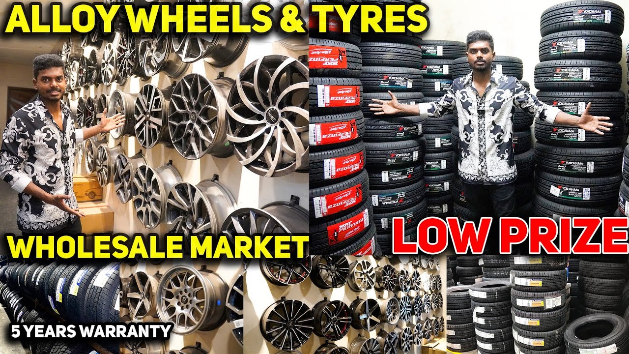 CHEAPEST Car Alloy wheels & Tyres  |  All Types Of Cars | CAR ALLOY WHEELS & TYRES WHOLESALE MARKET