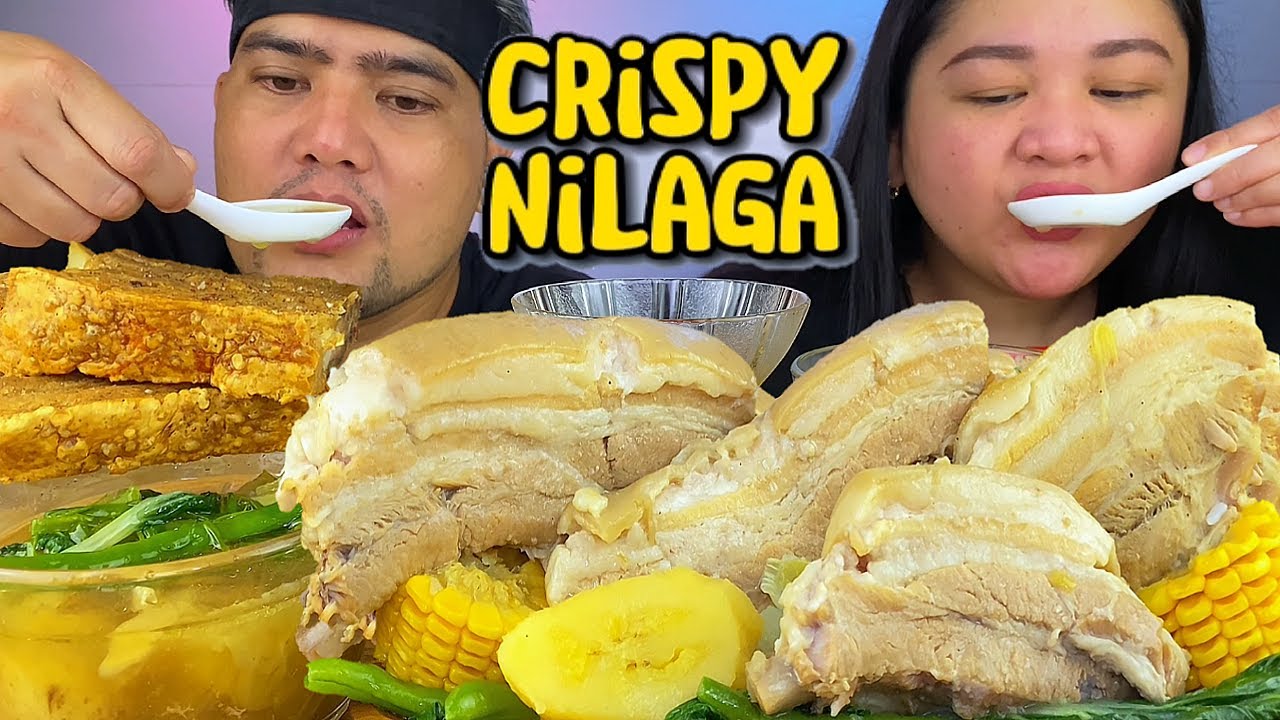 CRISPY NILAGANG PORK BELLY | AIR FRYER PORK BELLY | FILIPINO FOOD | MUKBANG PHILIPPINES