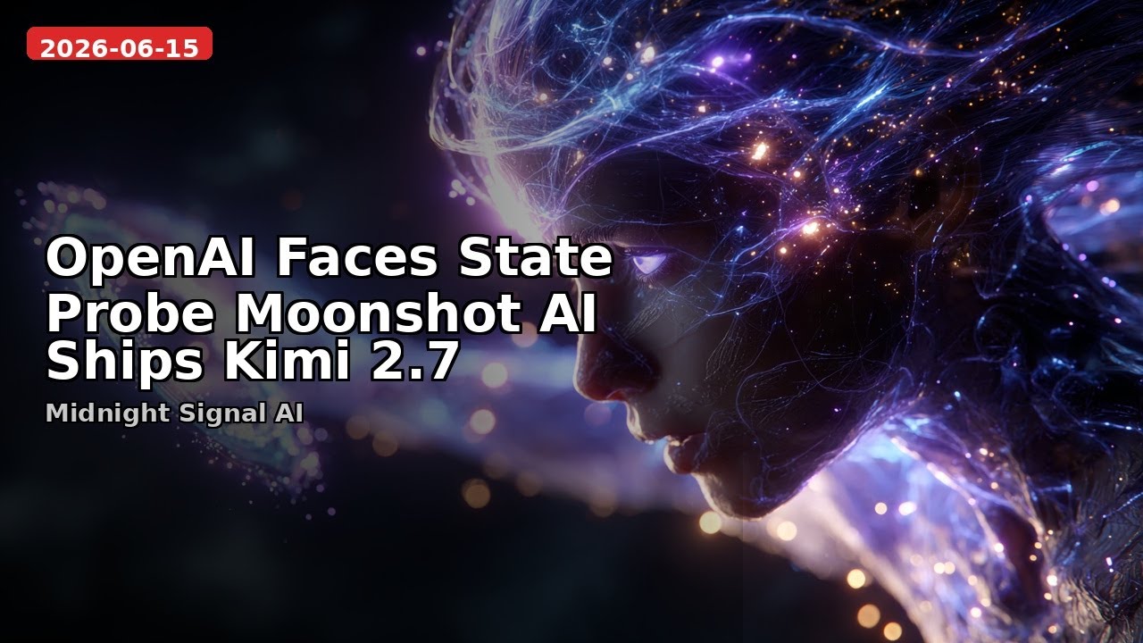OpenAI Faces State Probe & Moonshot AI Ships Kimi 2.7 | Midnight Signal AI