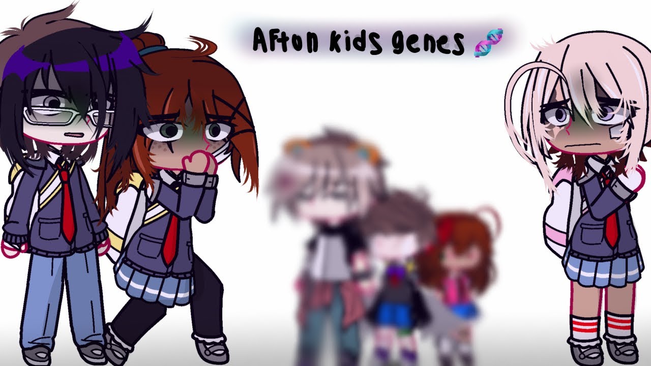 Afton kids genes | 2x speed! | William, Rose, Michaels mother react | Fnaf | gacha club | GlitchLøøp