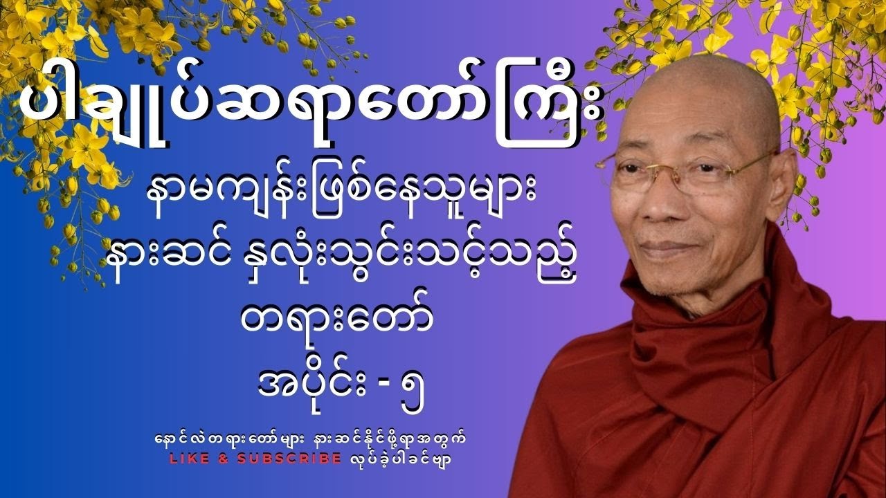 နာမကျန်းဖြစ်နေသူများ နားဆင်နှလုံးသွင်းသင့်သည့်တရားတော် ၅- ပါချုပ်ဆရာတော်