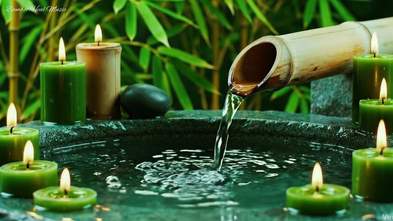 Escape Into Deep Sleep with Soothing Bamboo Water and Gentle Meditation Music