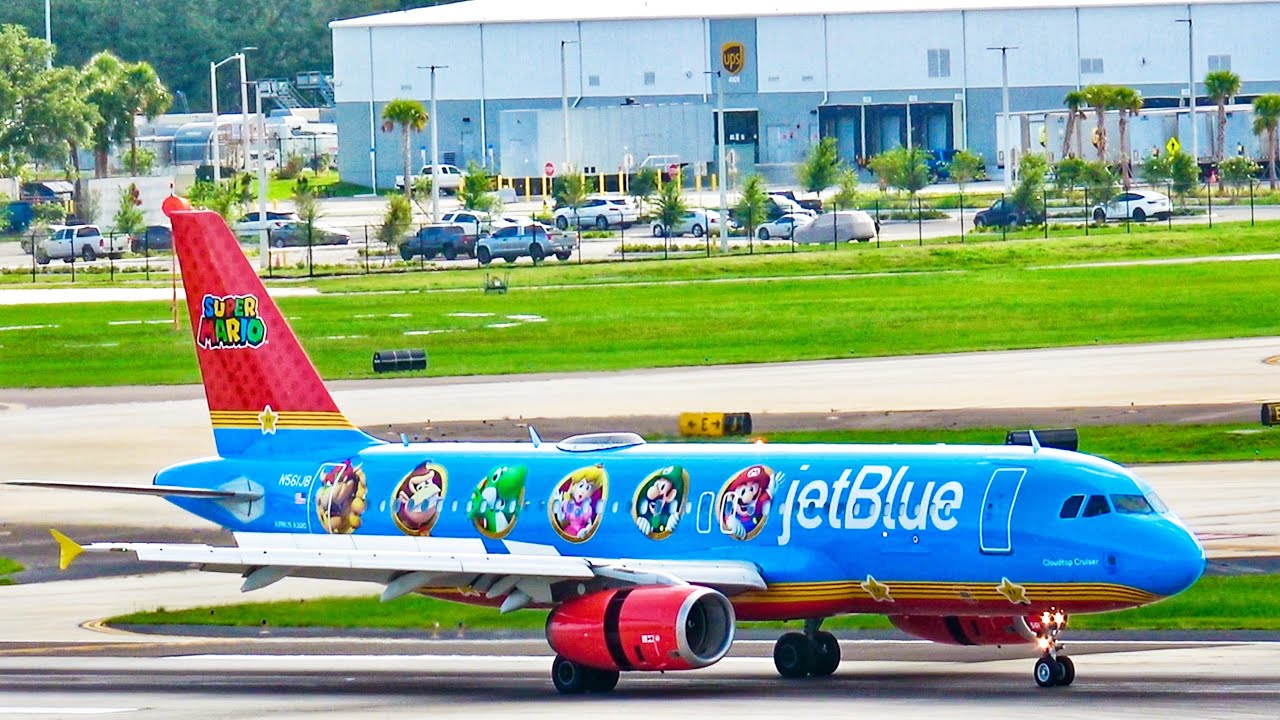 Rare Sight Jet Blue Super Mario C17 Globemaster Spotting TPA