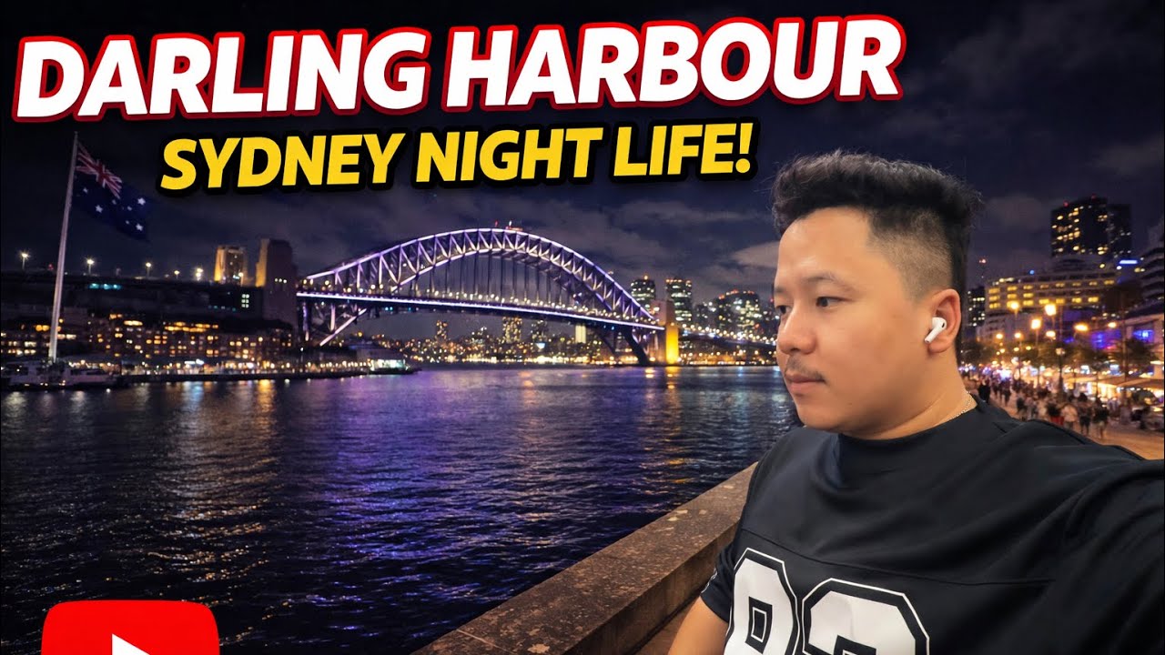 Darling Harbour Healing My Boring Day Peaceful Night with a View (Solo Vlog)
