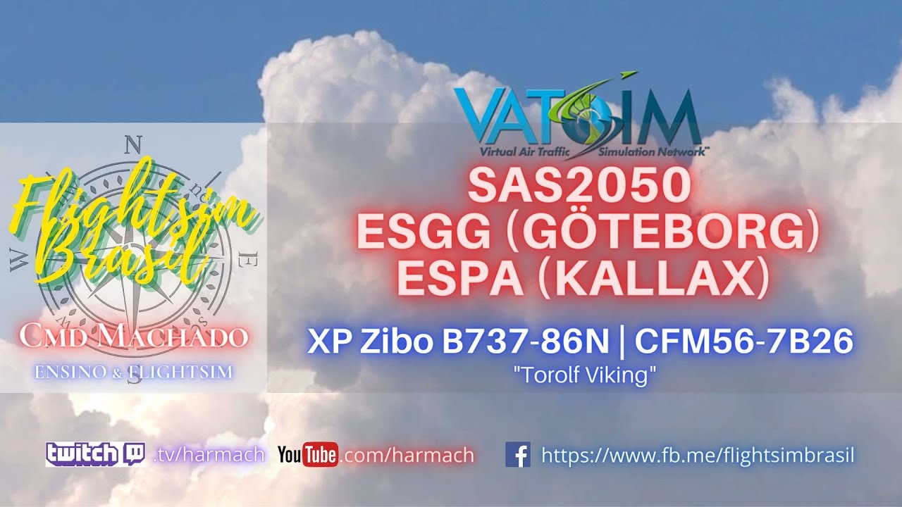 Bye!!! Gutemburg on Zibo B738WL via SAS | ESSA &rarr; ESGG | SAS159 A320-232 | VATSIM