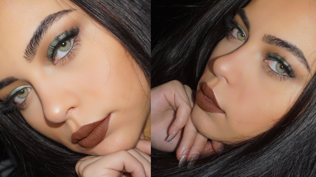 Glam Green Eyes + Matte Brown Lips ♡ Giorgina Juanita