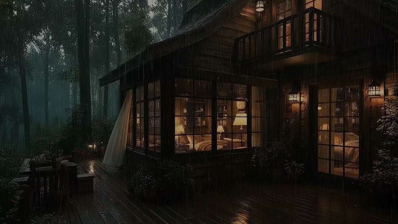 Soft Night Rain in a Cozy Forest Bedroom 🌧️ Relax Deeply, Calm Your Mind, and Sleep Peacefully