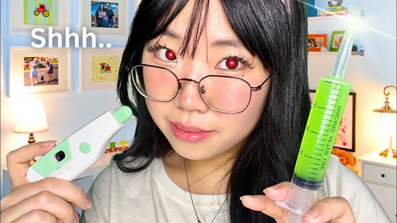 Babysitter gives you BRAINROT Surgery🧠 ASMR (real camera touching)
