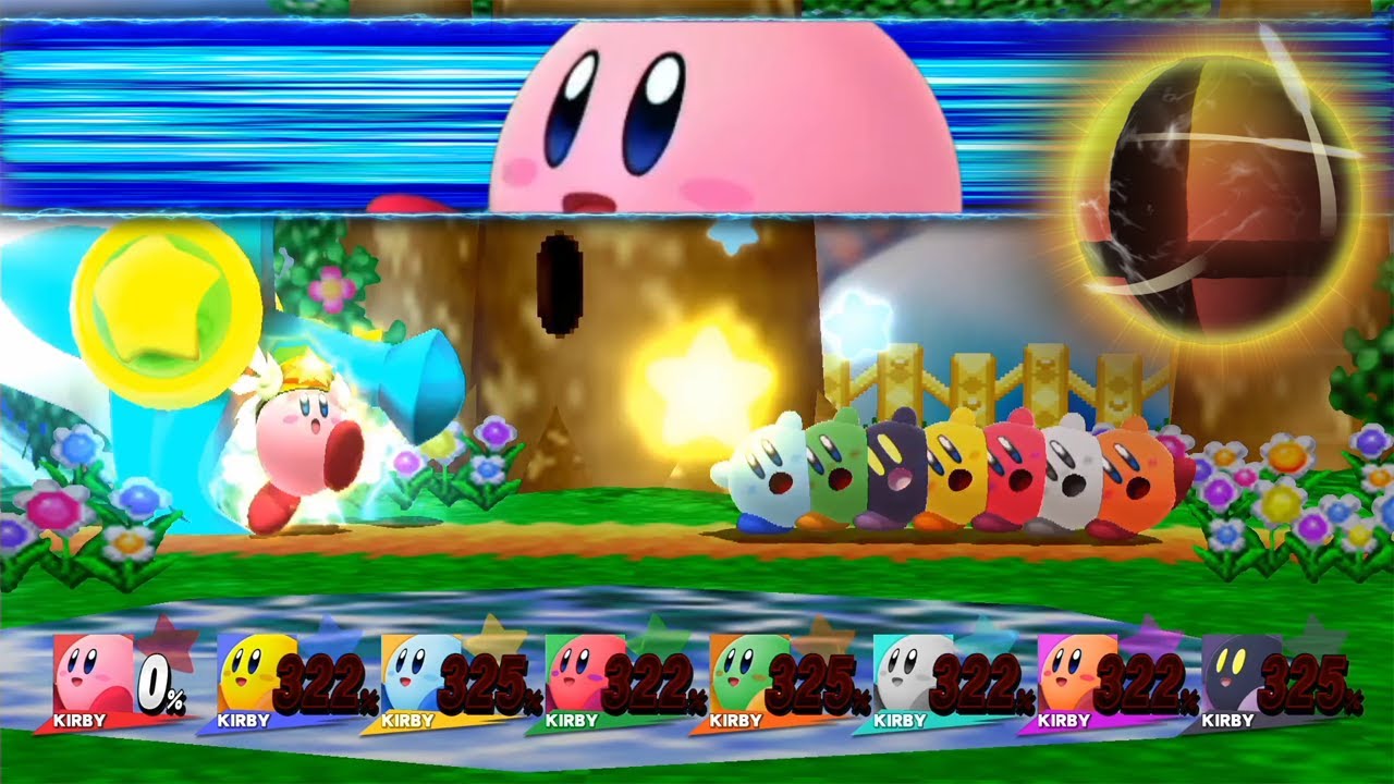スマブラ for 【Wii U】全キャラ最後の切り札７人ぶっ飛ばし８人プレイまとめ(カットイン挿入Ver)