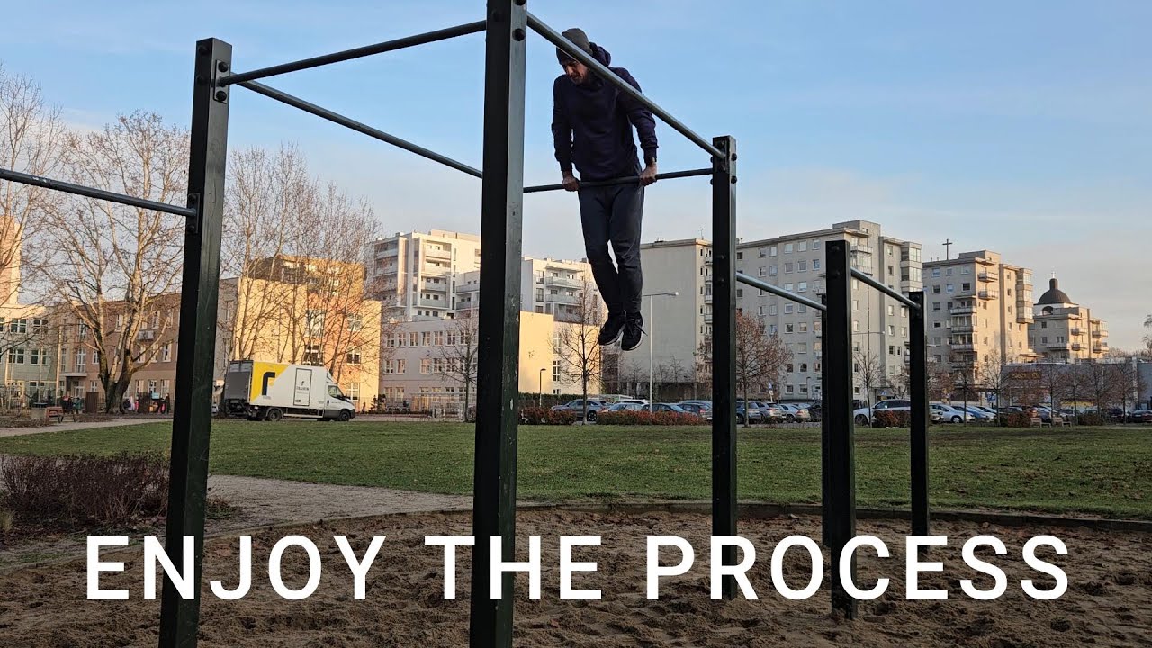 Workout outdoors in late autumn