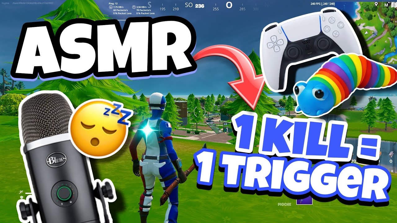 ASMR Français • 1 KILL = 1 TRIGGER ULTRA RELAXANT ET PUISSANT SUR FORTNITE 😴💤