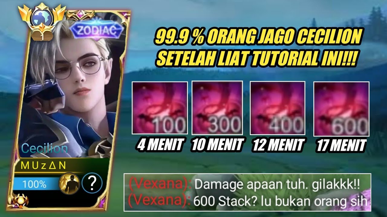 CECILION 600 STACK CUMA 17 MENIT?? -INI TUTORIALNYA ANTI, BOROS MANA -MOBILE LEGENDS