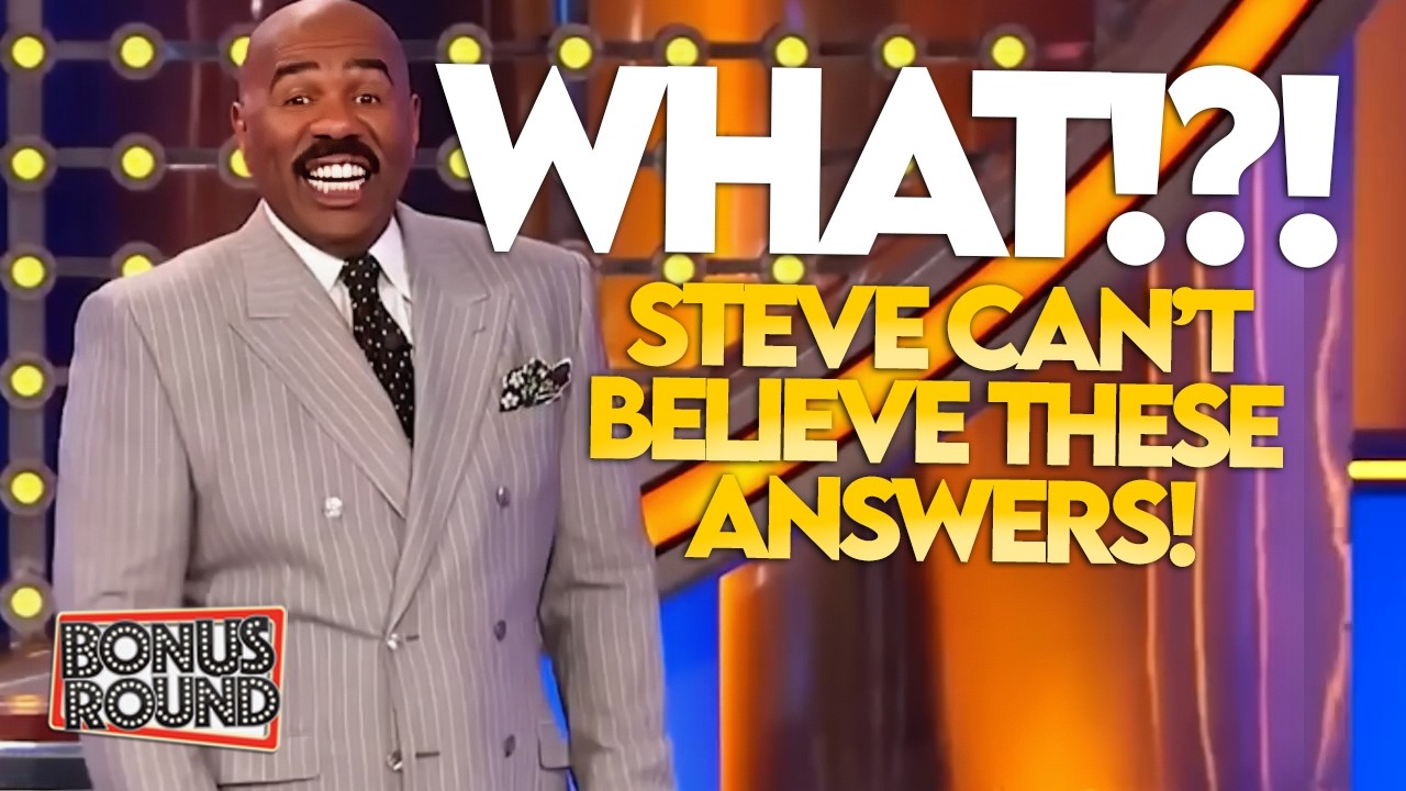 Steve Harvey Asks The Questions & Gets Some FUNNY Answers On Family Feud